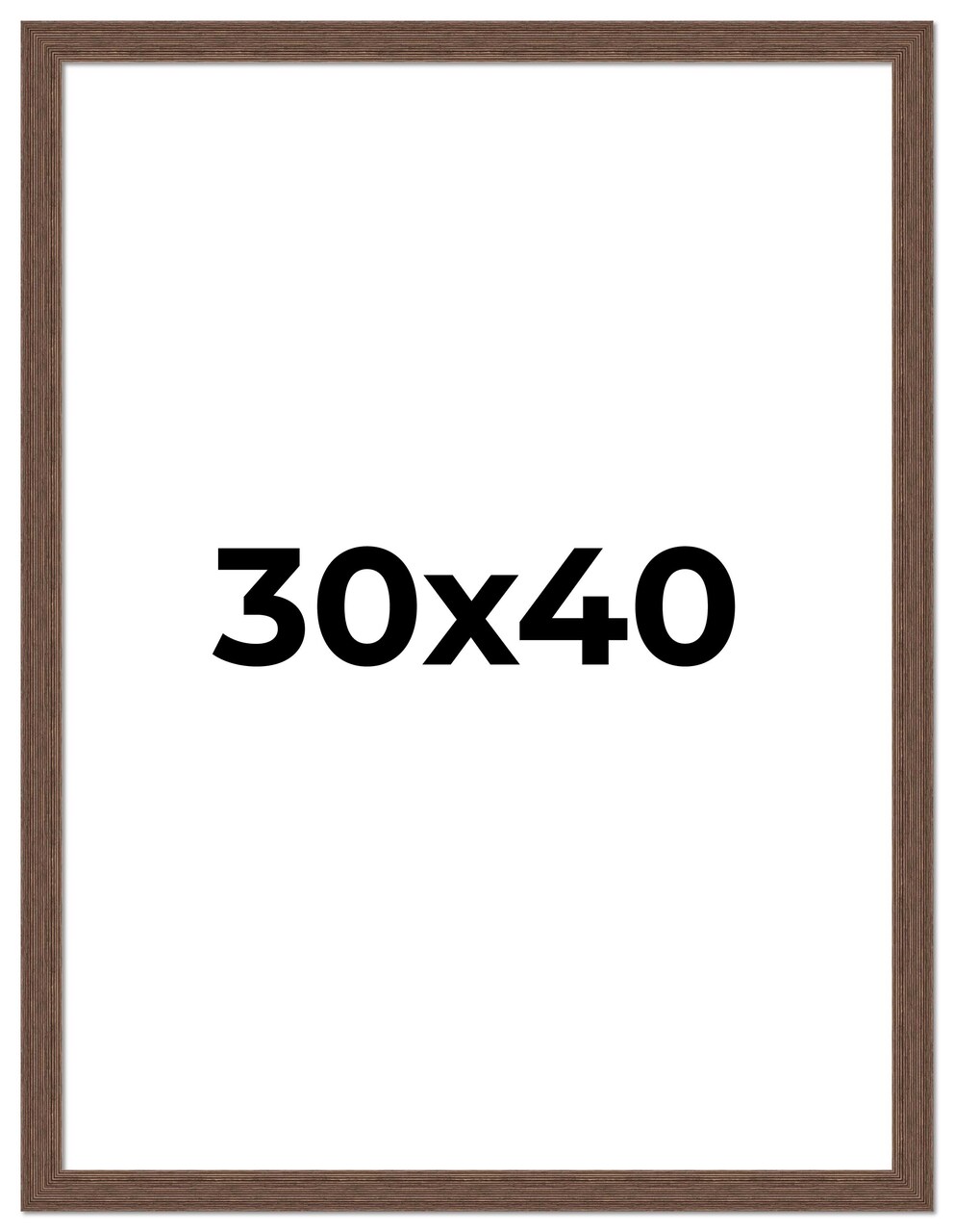 30x40 Wide Barnwood Picture Frame with UV-Resistant Acrylic & Acid Free Backing, Available in 6 Paint Finishes - Grey, Brown, White, and Black